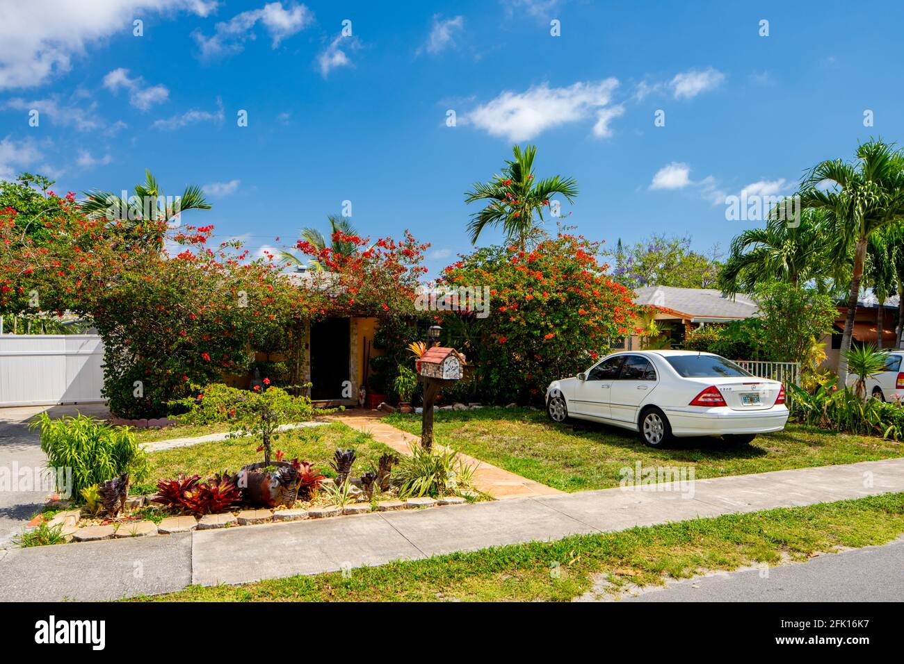 Single family homes in Dania Beach FL USA photo series Stock Photo