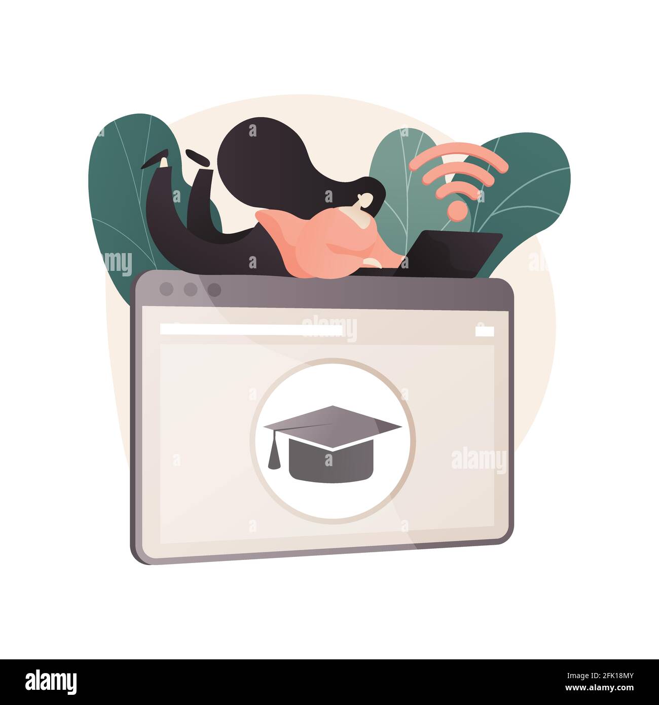 Online education platform abstract concept vector illustration Stock ...