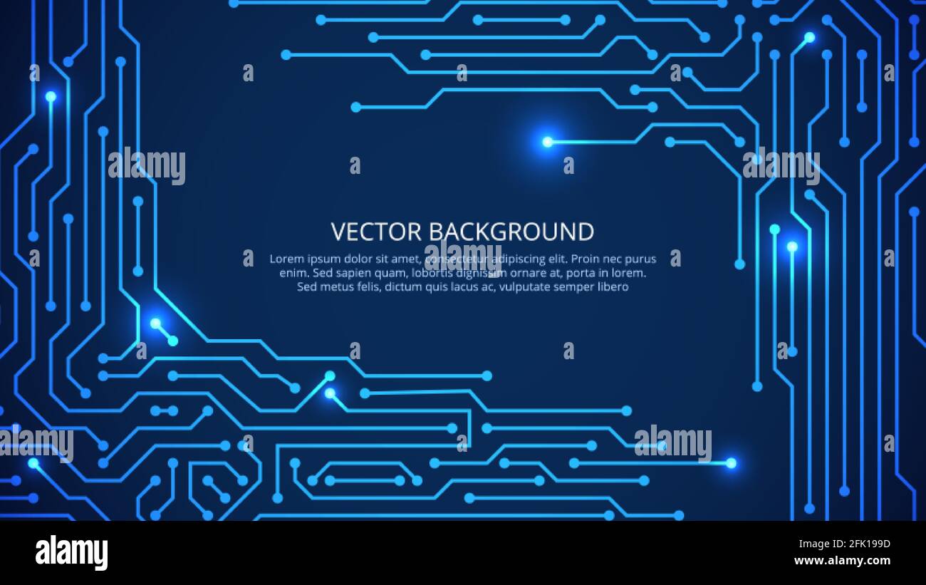 Circuit board. Digital technology blue background. innovation, board ...