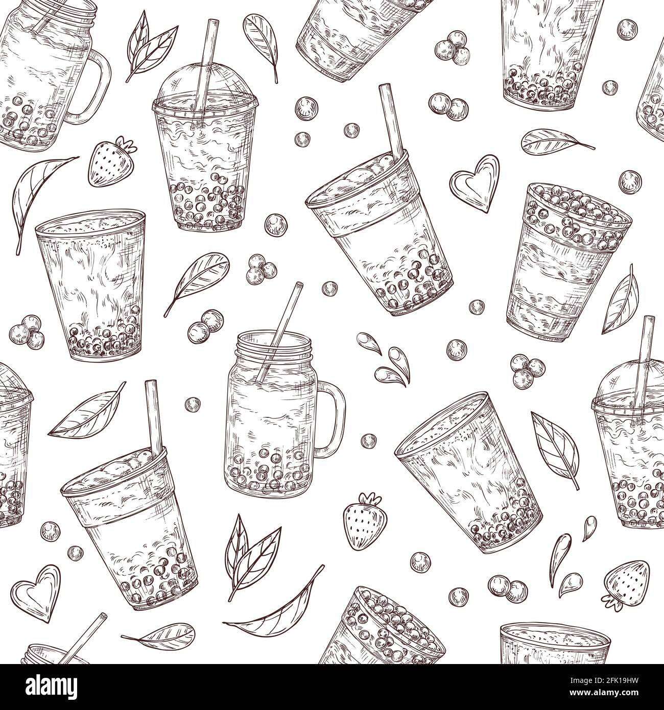 https://c8.alamy.com/comp/2FK19HW/boba-tea-pattern-asian-drinks-background-bubble-milk-shake-fresh-cold-juices-with-pearls-sweet-taiwan-breakfast-vector-seamless-texture-2FK19HW.jpg