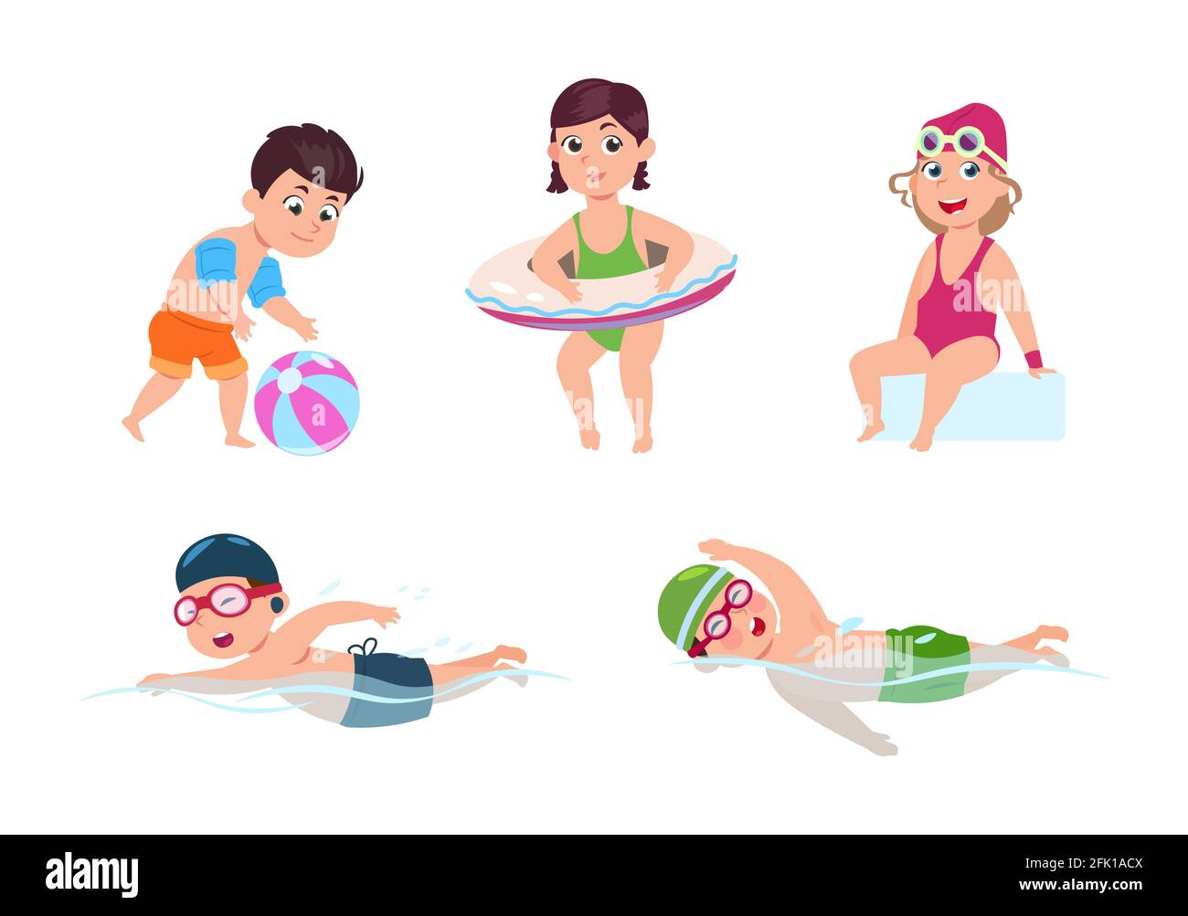 Girl at swimming pool Cut Out Stock Images & Pictures - Alamy