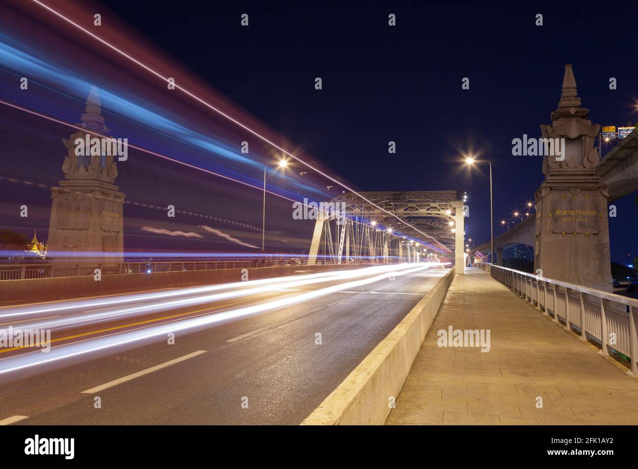 Image of Traffic at night Stock Photo