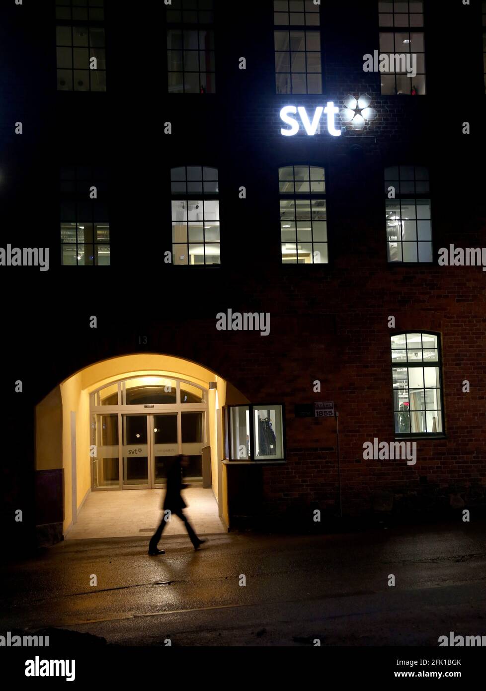 Swedish Television (SVT) and Swedish Radio's newsrooms in Norrköping. Stock Photo