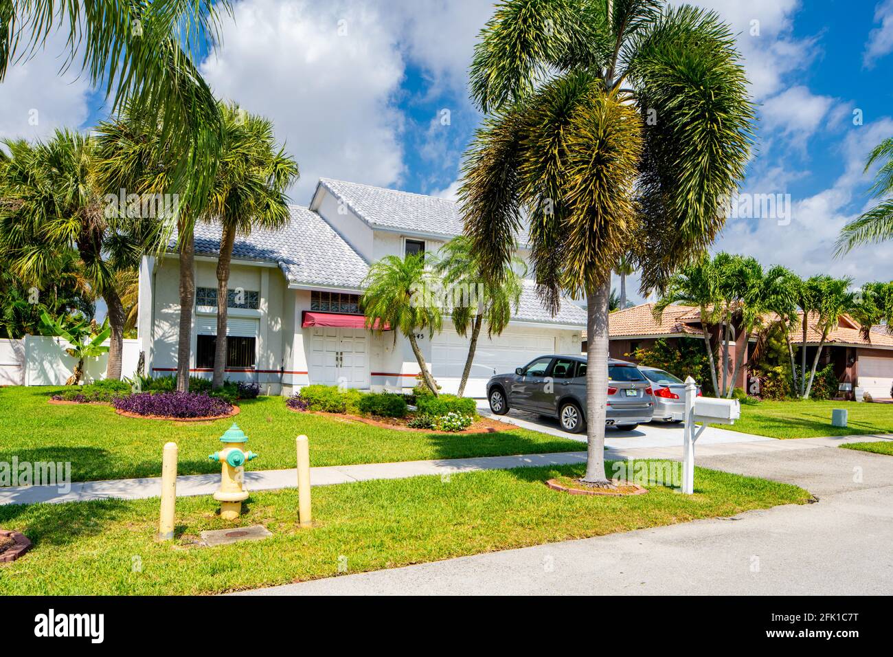 Single family homes in Dania Beach FL USA photo series Stock Photo Alamy