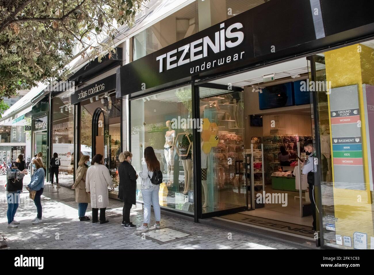 The Tezenis store at Ermou street close to Syntagma square. (Photo by  Nikolas Joao Kokovlis / SOPA Images/Sipa USA Stock Photo - Alamy