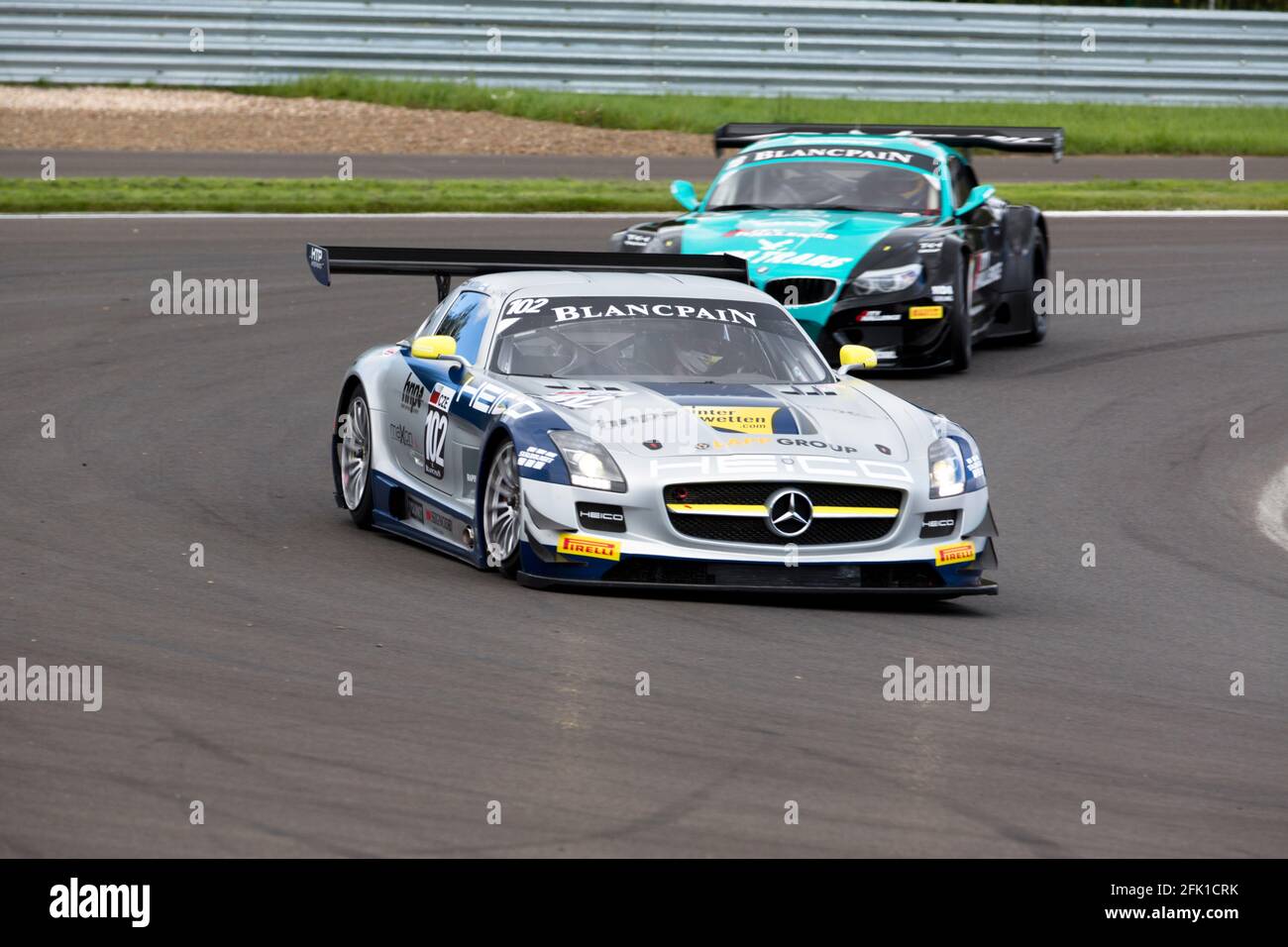 The Mercedes-Benz SLS AMG car participates in the FIA GT3 European ...