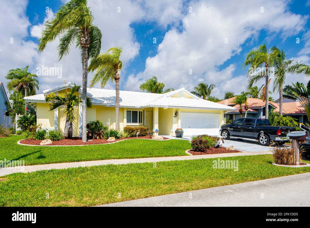 Single family homes in Dania Beach FL USA photo series Stock Photo Alamy