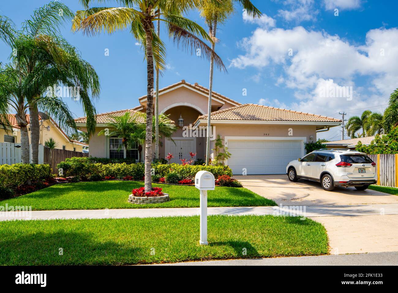 Single family homes in Dania Beach FL USA photo series Stock Photo