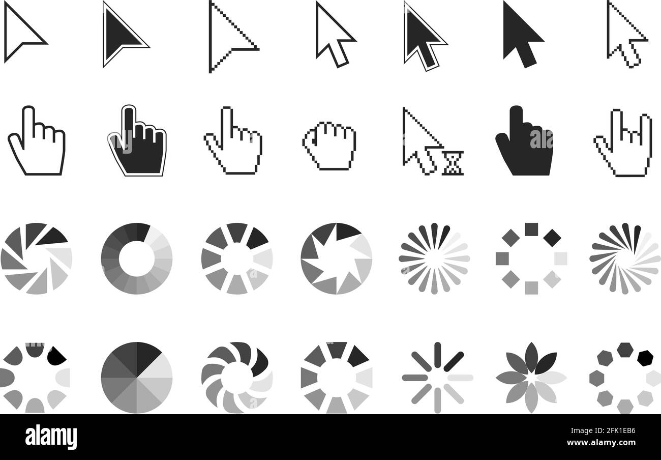 Hand click icon. Vector mouse pointer symbol Stock Vector