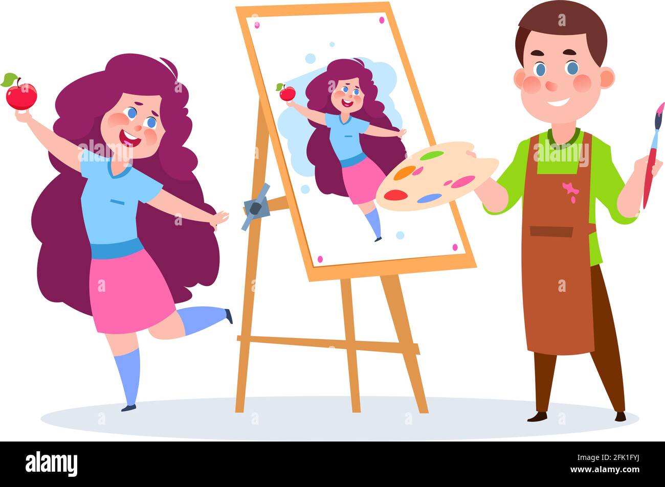 Painter artist cartoon illustration hi-res stock photography and images -  Alamy