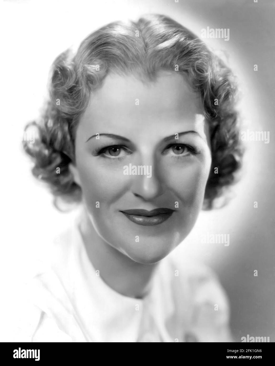 Gracie Fields. Portrait of the British actress and singer, Dame Gracie Fields (b. Grace Stansfield, 1898-1979), studio publicity shot, 1937 Stock Photo