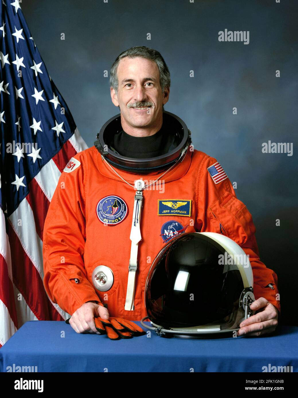 Jeffrey Hoffman. Portrait of the American astronaut, Jeffrey Alan Hoffman (b. 1944), official NASA photo Stock Photo