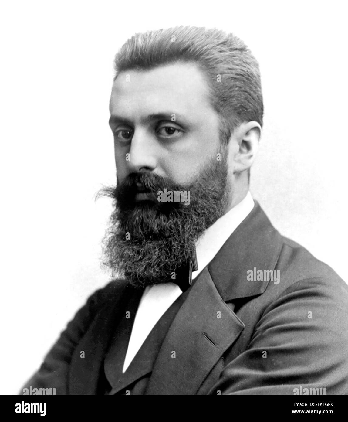 Theodor Herzl. Portrait of the father of political zionism, the journalist Theodor Herzl (1860-1904), 1897 Stock Photo