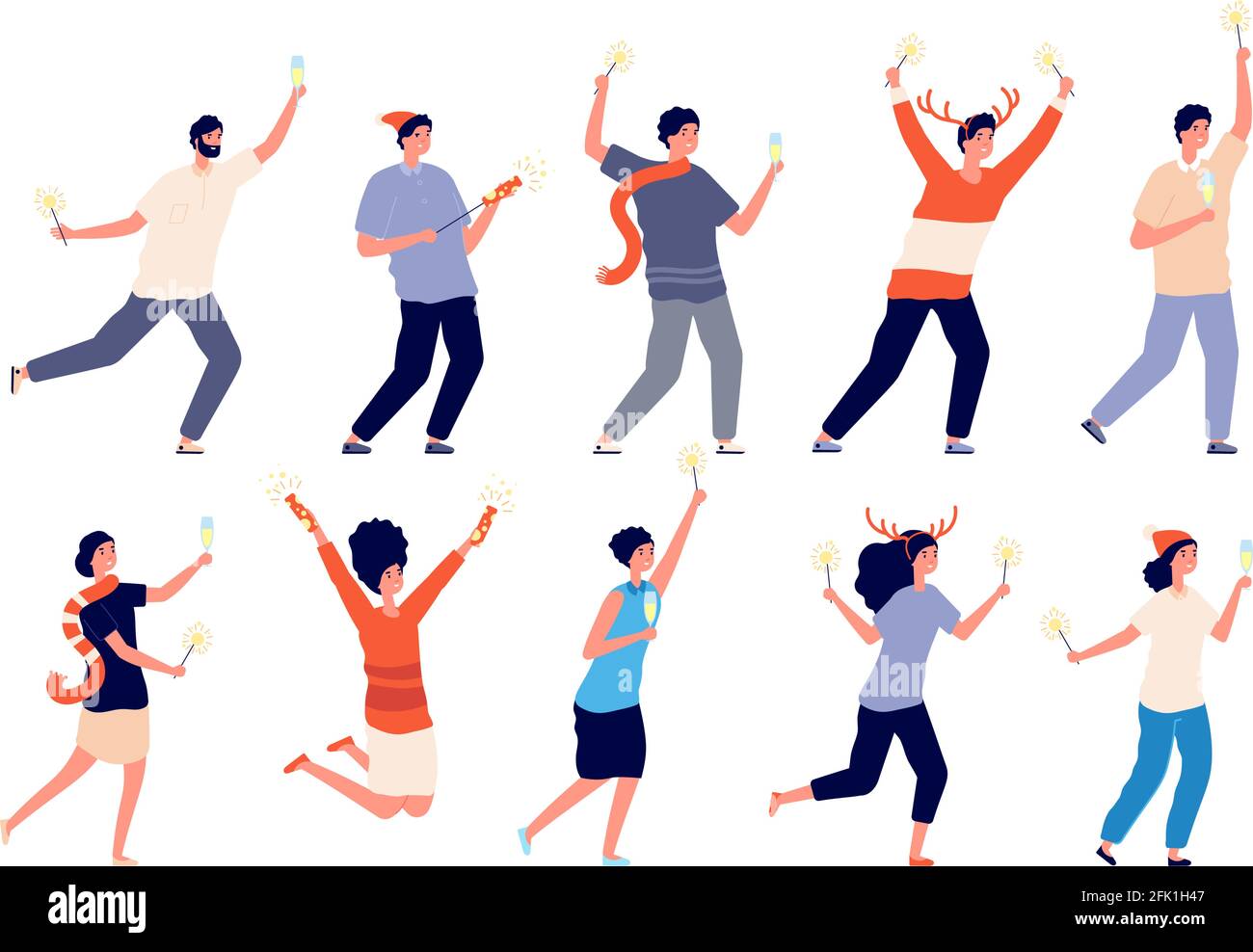 Person people vector illustration dance party woman and man. Happy