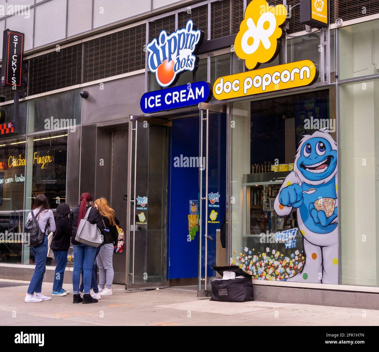 Dippin’ Dots and Doc Popcorn franchises in New York on Wednesday, April 14, 2021. (© Richard B. Levine) Stock Photo