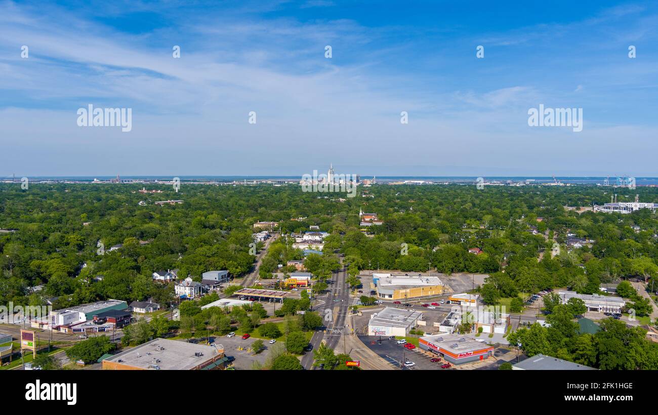Aerial view of midtown Mobile, Alabama Stock Photo Alamy