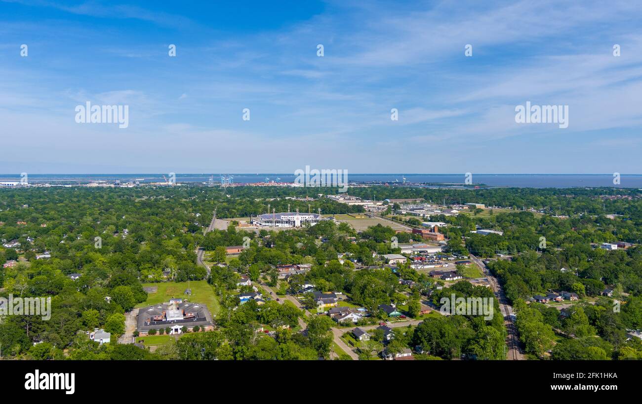 Aerial view of midtown Mobile, Alabama Stock Photo Alamy