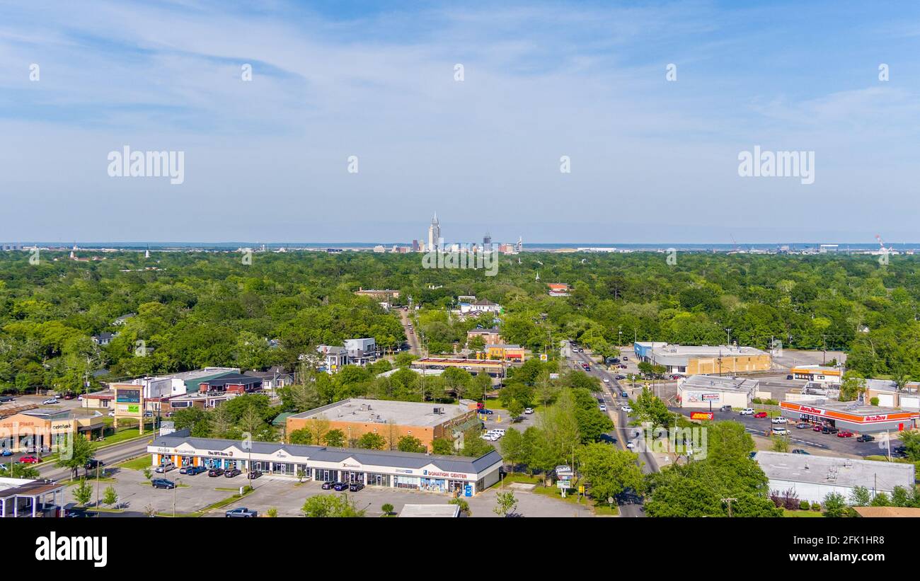Aerial view of midtown Mobile, Alabama Stock Photo Alamy