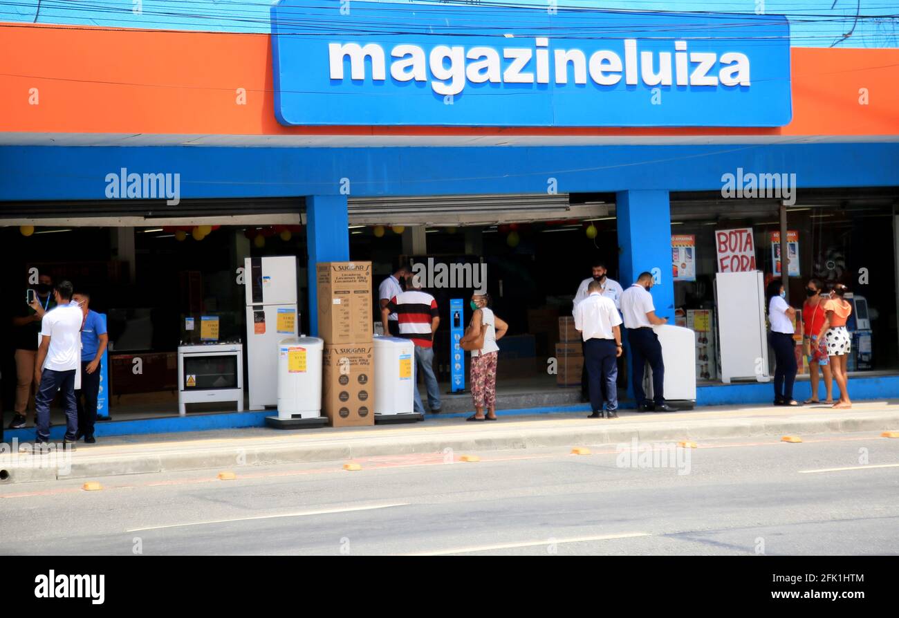 salvador, bahia, brazil - february 17, 2021: facade of a Magazine Luiza  store in the Calcada neighborhood in the city of Salvador. *** Local  Caption * Stock Photo - Alamy