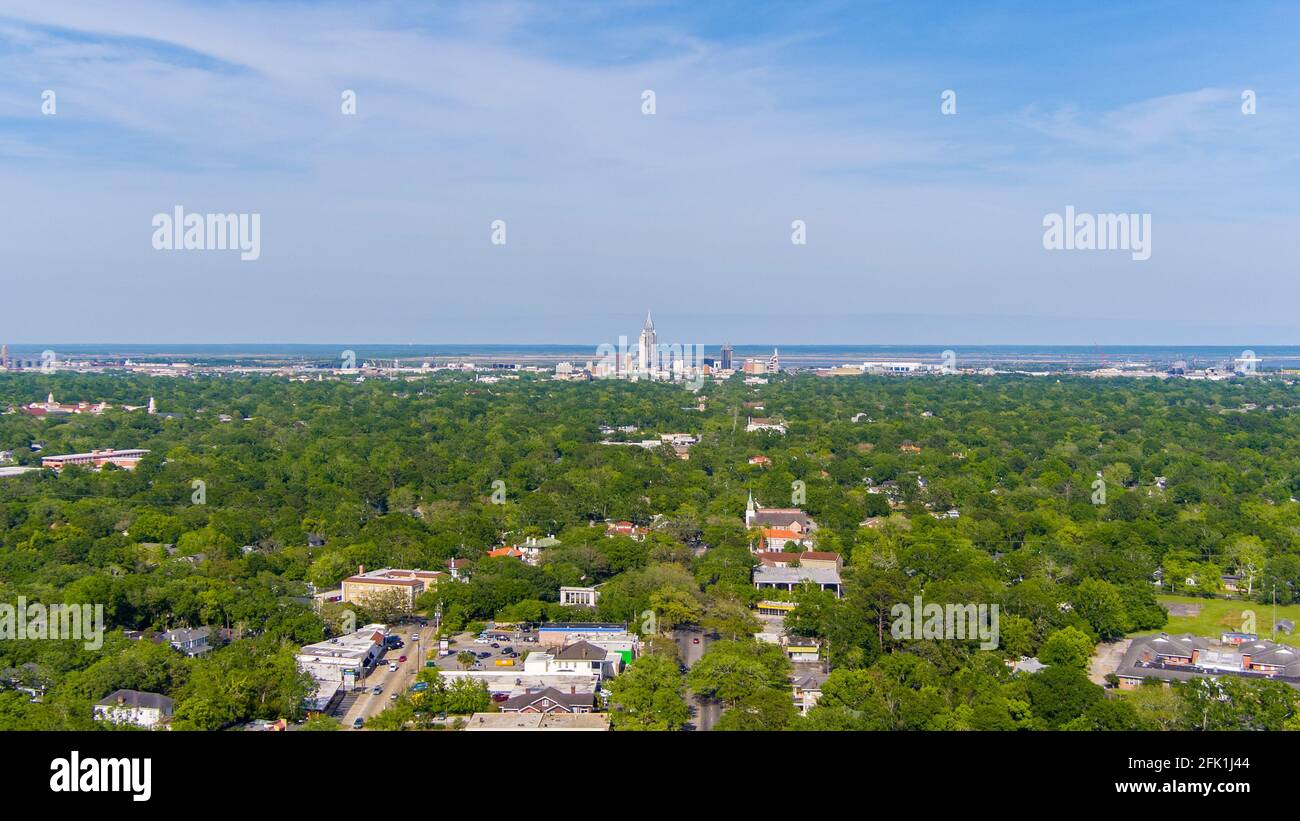 Aerial view of midtown Mobile, Alabama Stock Photo Alamy