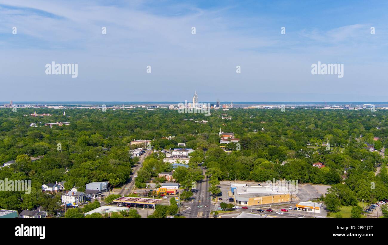 Aerial view of midtown Mobile, Alabama Stock Photo Alamy