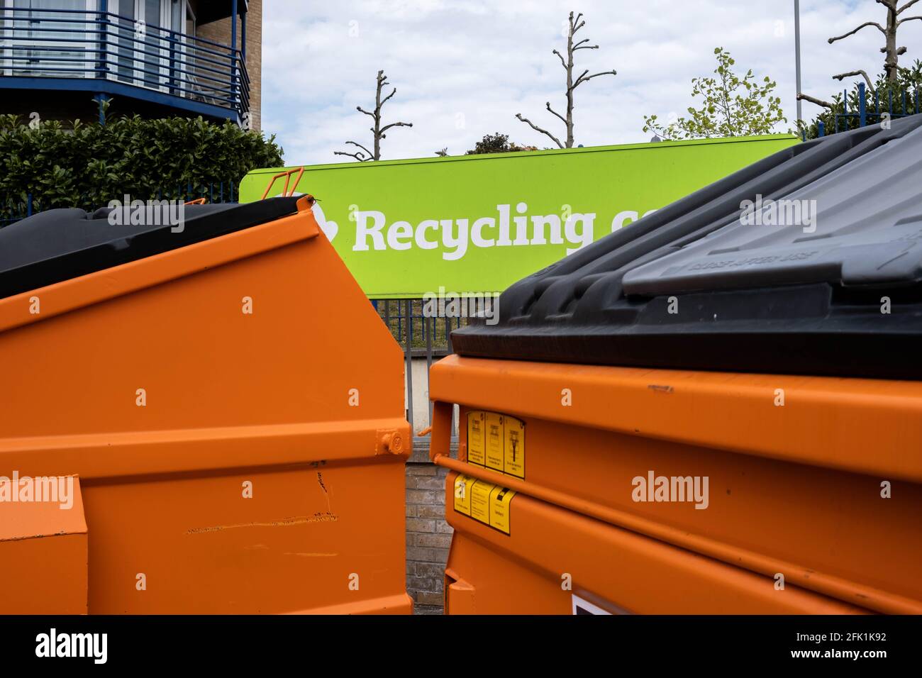 KingstonUpon Thames London, April 27 2021, Public Waste Orange
