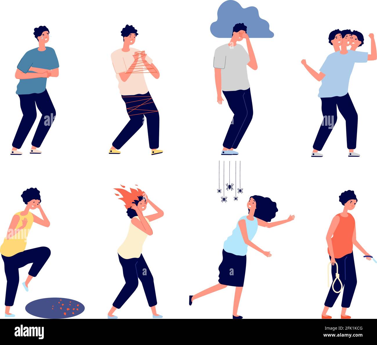 Anxiety illustration Stock Vector Images - Alamy