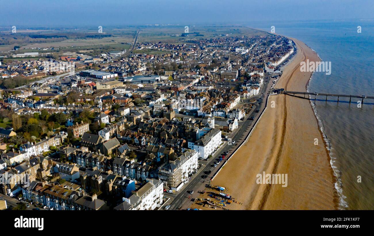 Aerial View of Deal Town Centre Stock Photo - Alamy