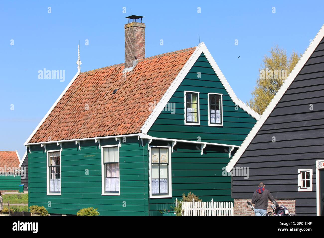 Zaanse Schans in the Netherlands Stock Photo