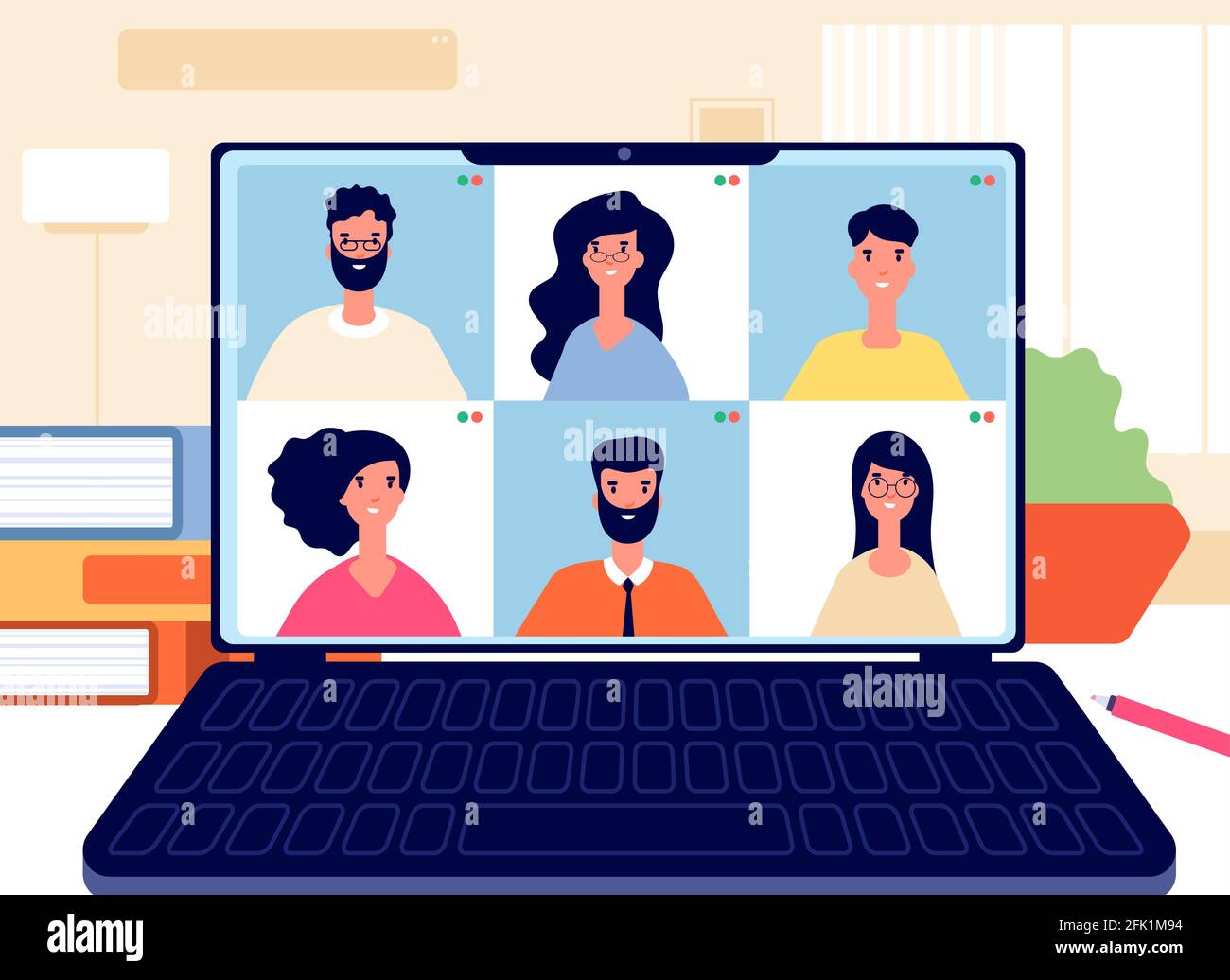 Virtual Team Clipart Logo