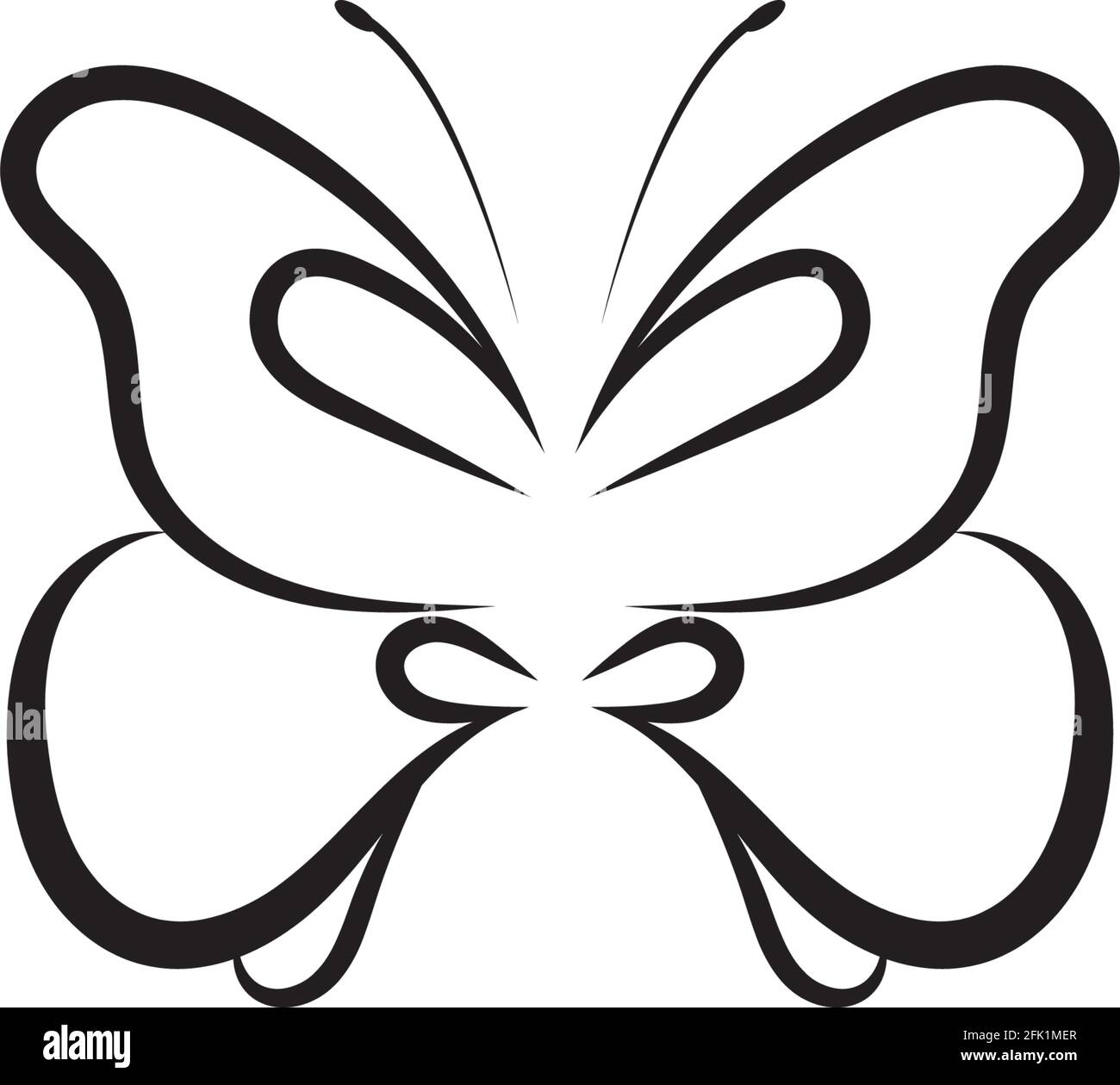 Butterfly stencil, vector illustration Stock Vector Image & Art - Alamy