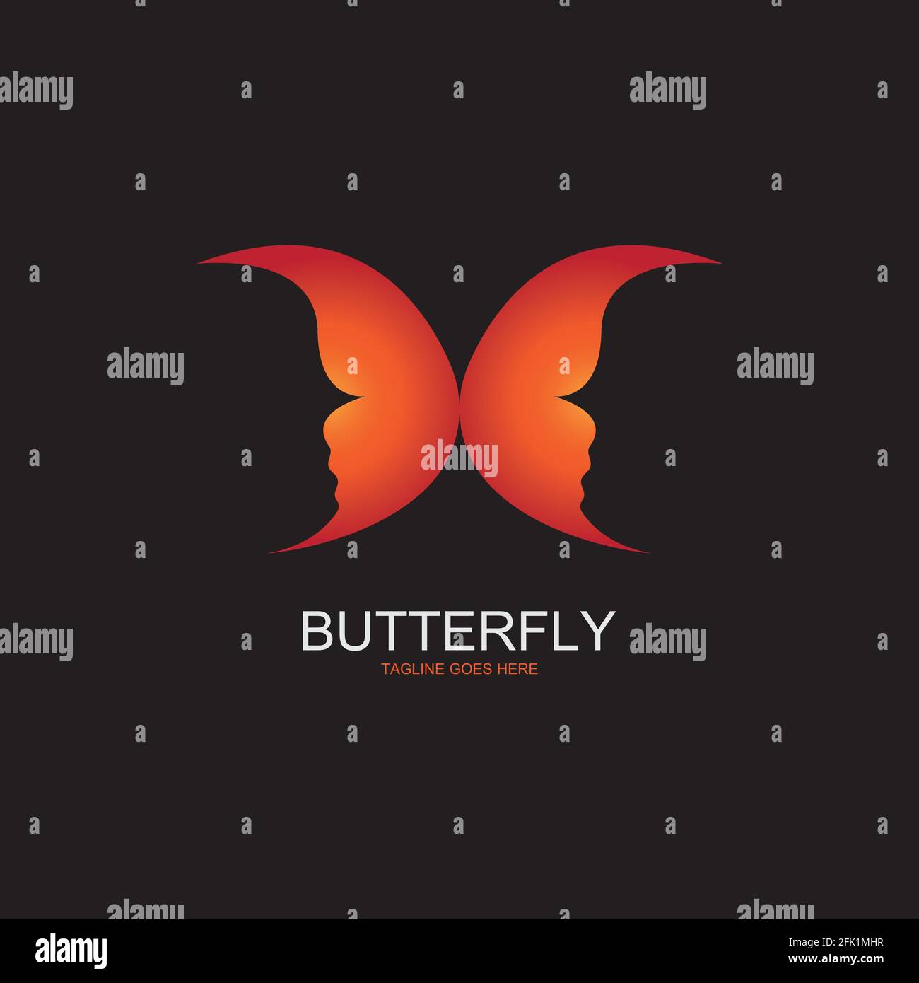Beauty Butterfly Vector icon logo design Stock Vector Image & Art - Alamy