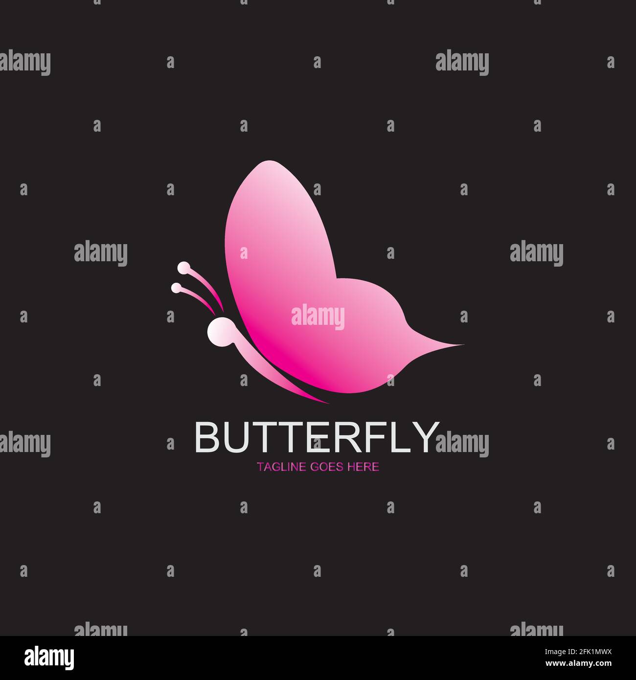 Beauty Butterfly Vector icon logo design Stock Vector