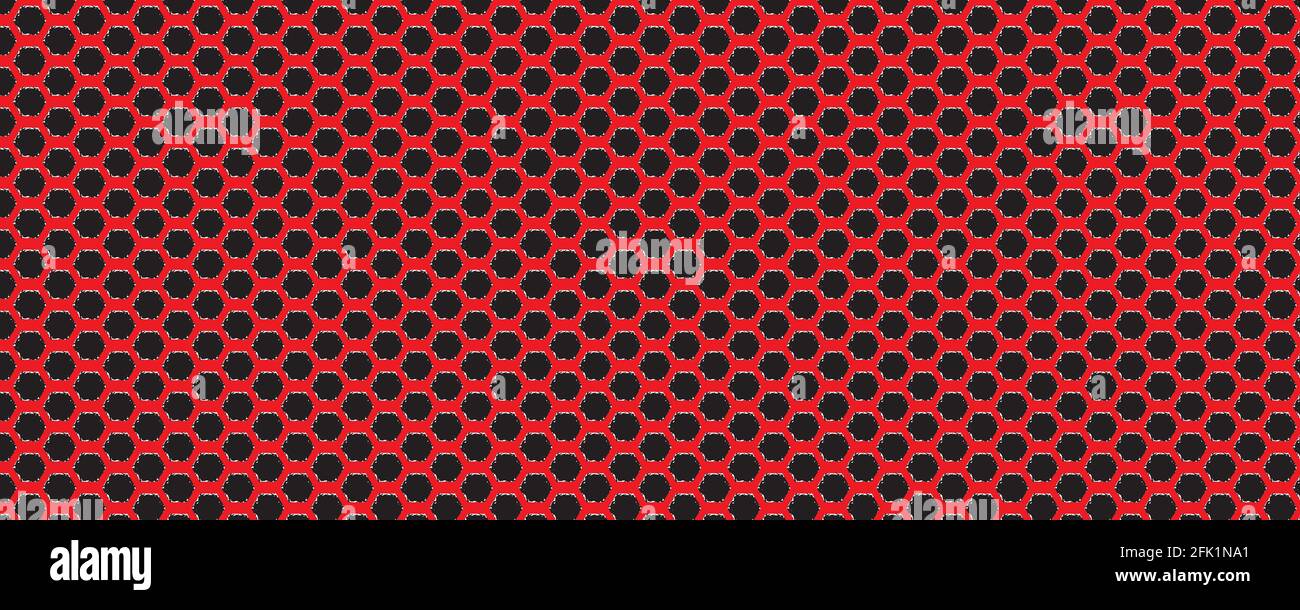 Red hexagon and black background illustration Stock Vector Image & Art ...
