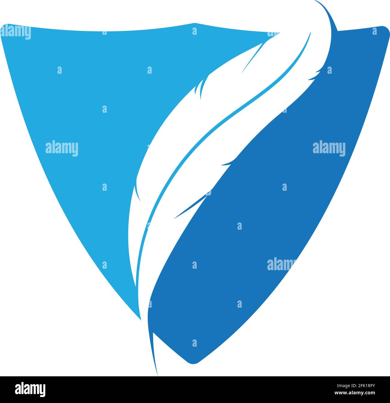 Feather pen write sign logo template app icons Stock Vector