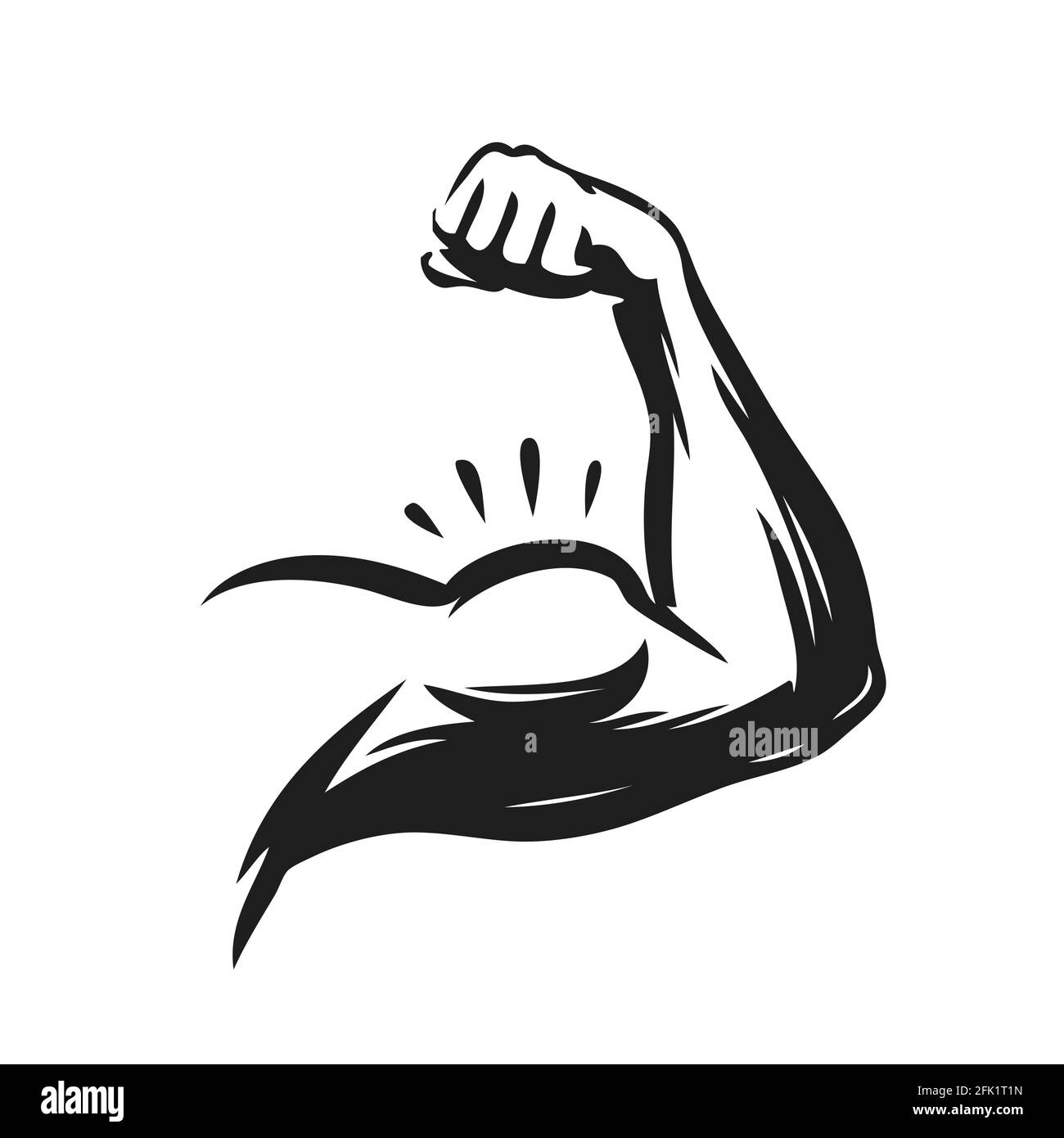 Strong muscle arm. Power symbol vector illustration Stock Vector Image ...