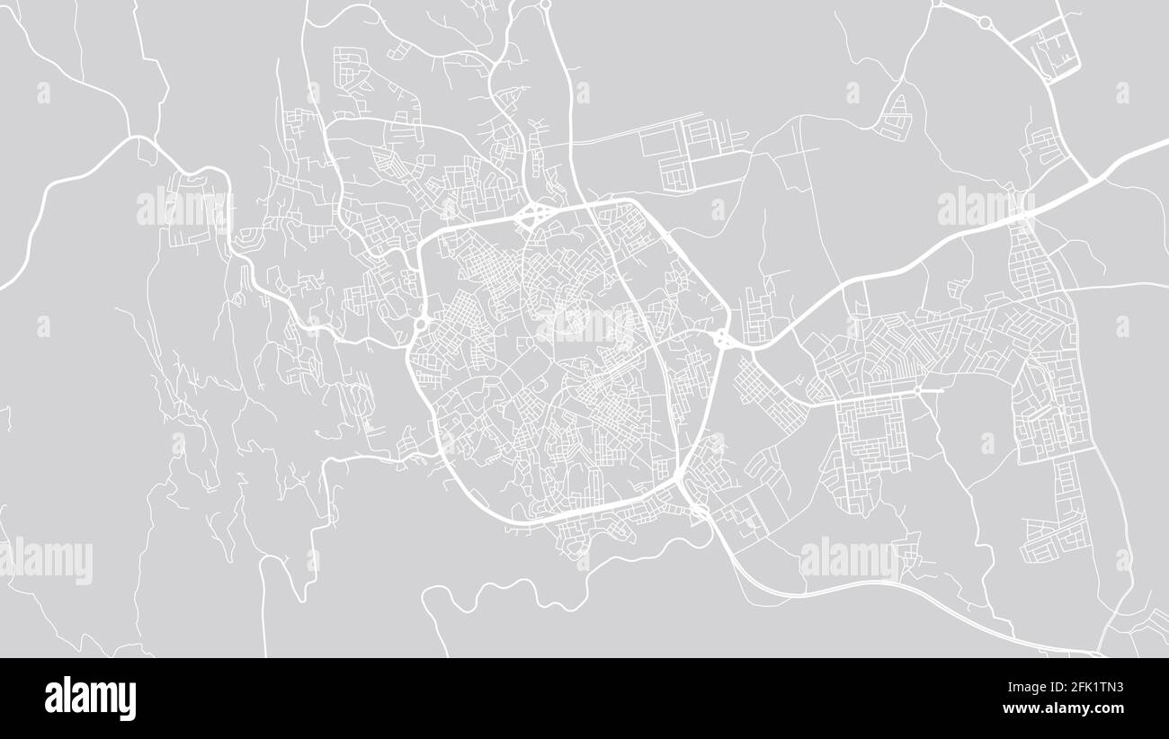 Urban vector city map of Abha, Saudi Arabia, Middle East Stock Vector