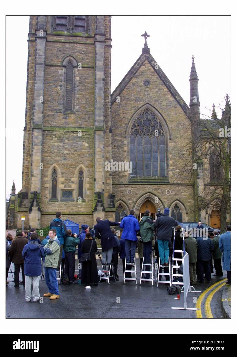 The press at the funeral of Gordon Browns daughter Jenifer Jane, held