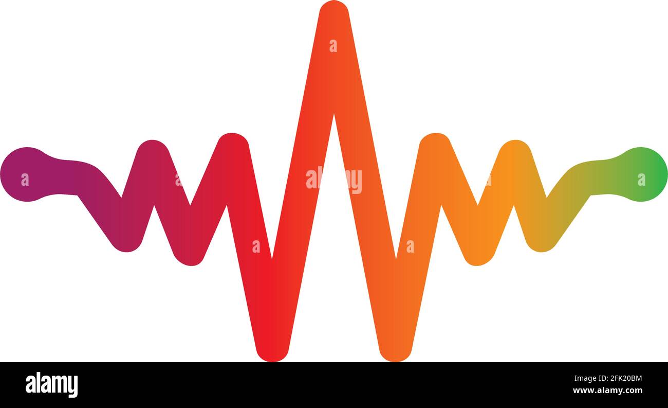Sound wave logo template vector icon illustration Stock Vector