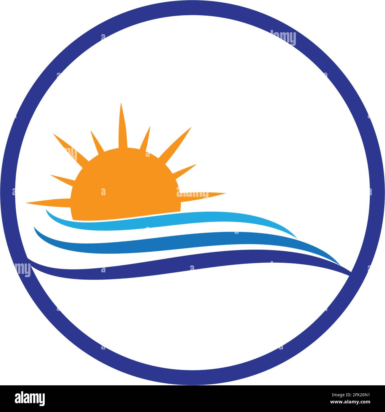 Sun logo and symbols star icon web Vector Stock Vector