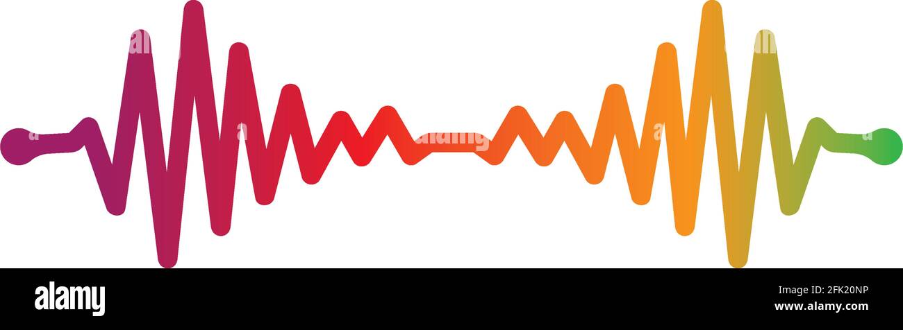 Sound wave logo template vector icon illustration Stock Vector