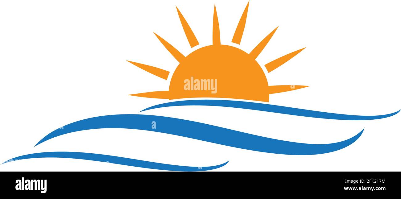 Sun logo and symbols star icon web Vector Stock Vector