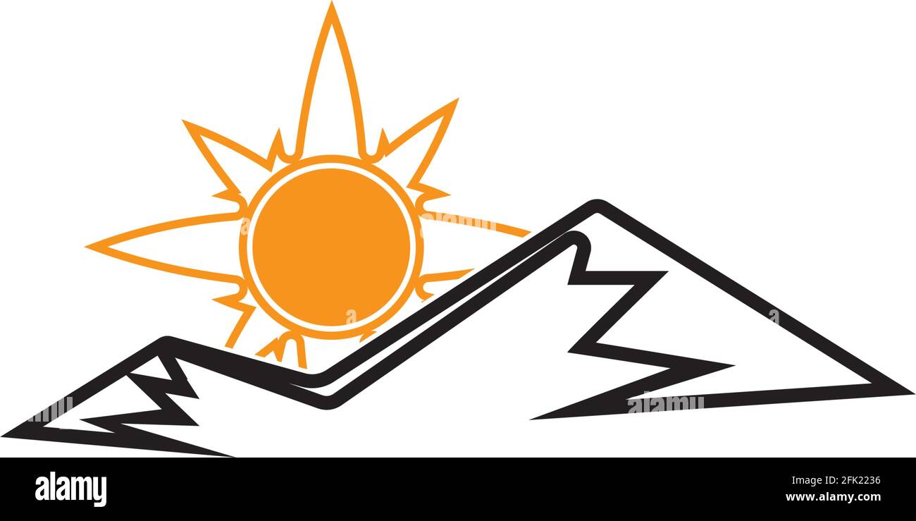 Sun logo and symbols star icon web Vector Stock Vector