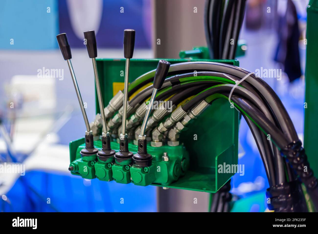 Hydraulic manual control levers of agriculture machine equipment ...