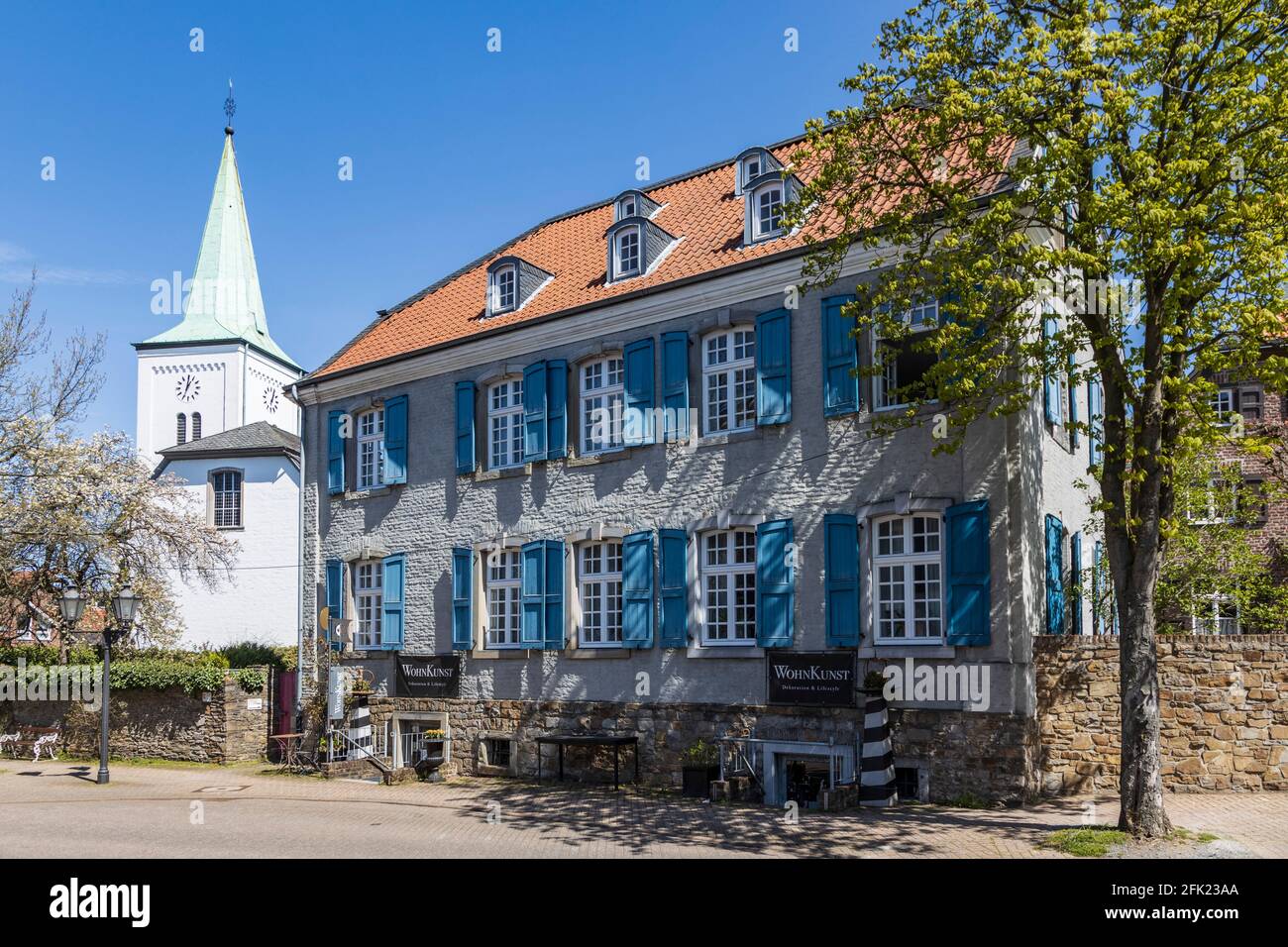 Historic centre of Saarn, Dorf Saarn, Mülheim an der Ruhr, North Rhine-Westphalia, Germany, Europe Stock Photo