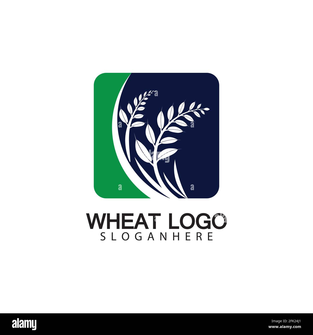 Agriculture Wheat logo template vector icon design Stock Vector