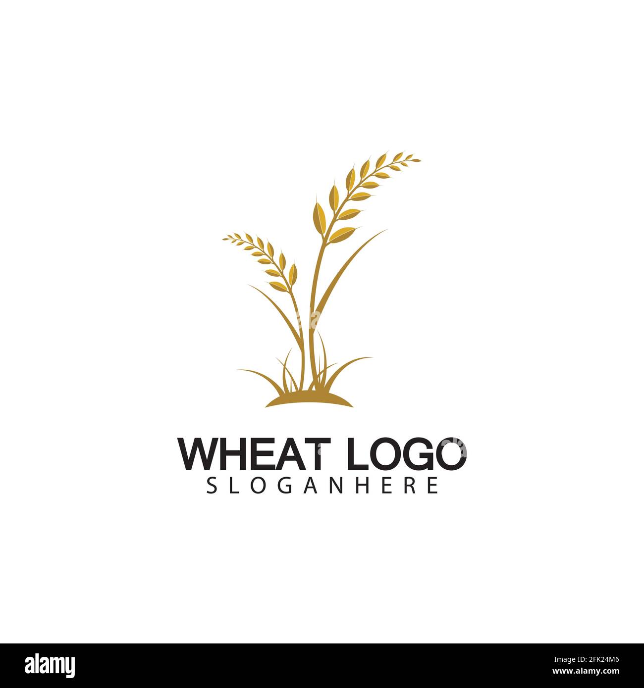 Agriculture Wheat logo template vector icon design Stock Vector