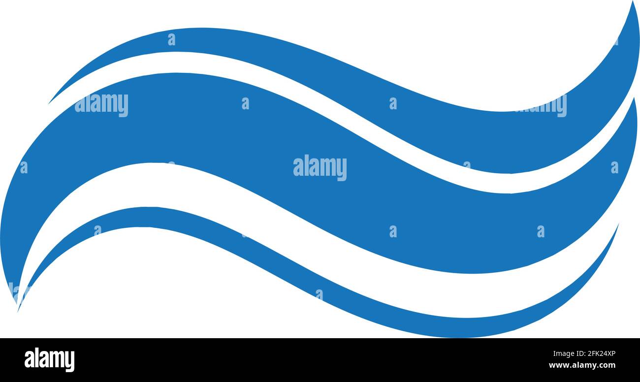 Water Wave symbol and icon Logo Template vector Stock Vector Image ...