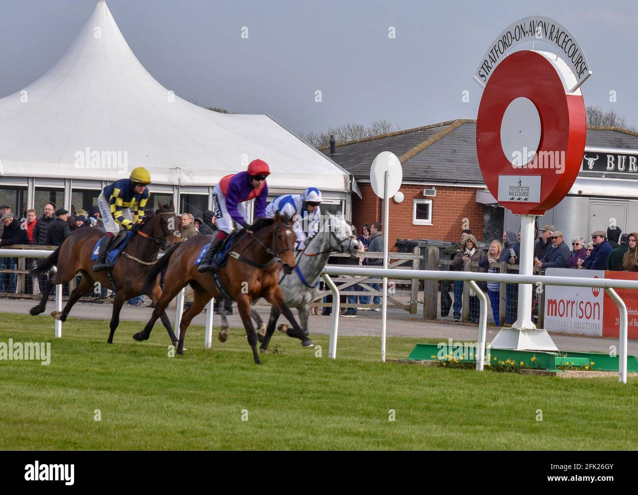 Stratford Horse Racing, National Hunt races Stock Photo Alamy