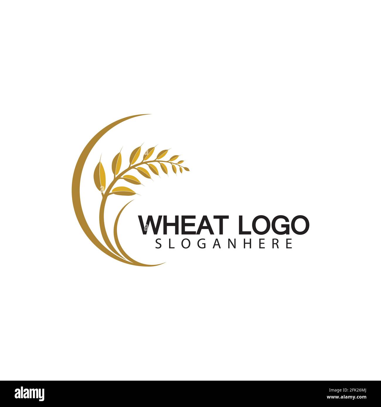 Agriculture Wheat logo template vector icon design Stock Vector